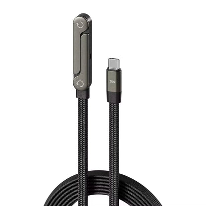 240W Stand Charging Cable 2-In-1 with Phone Holder for Gaming Videos Compatible for Iphone 15 16 17 Pro Max Huawei Xiaomi